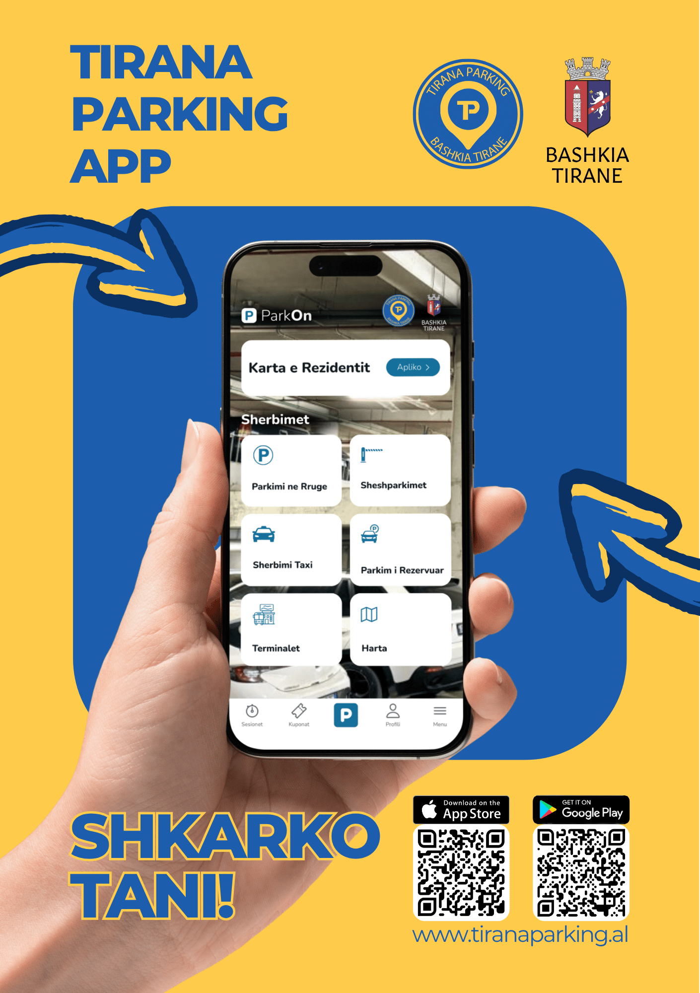 Instalo Aplikacionin Tirana Parking